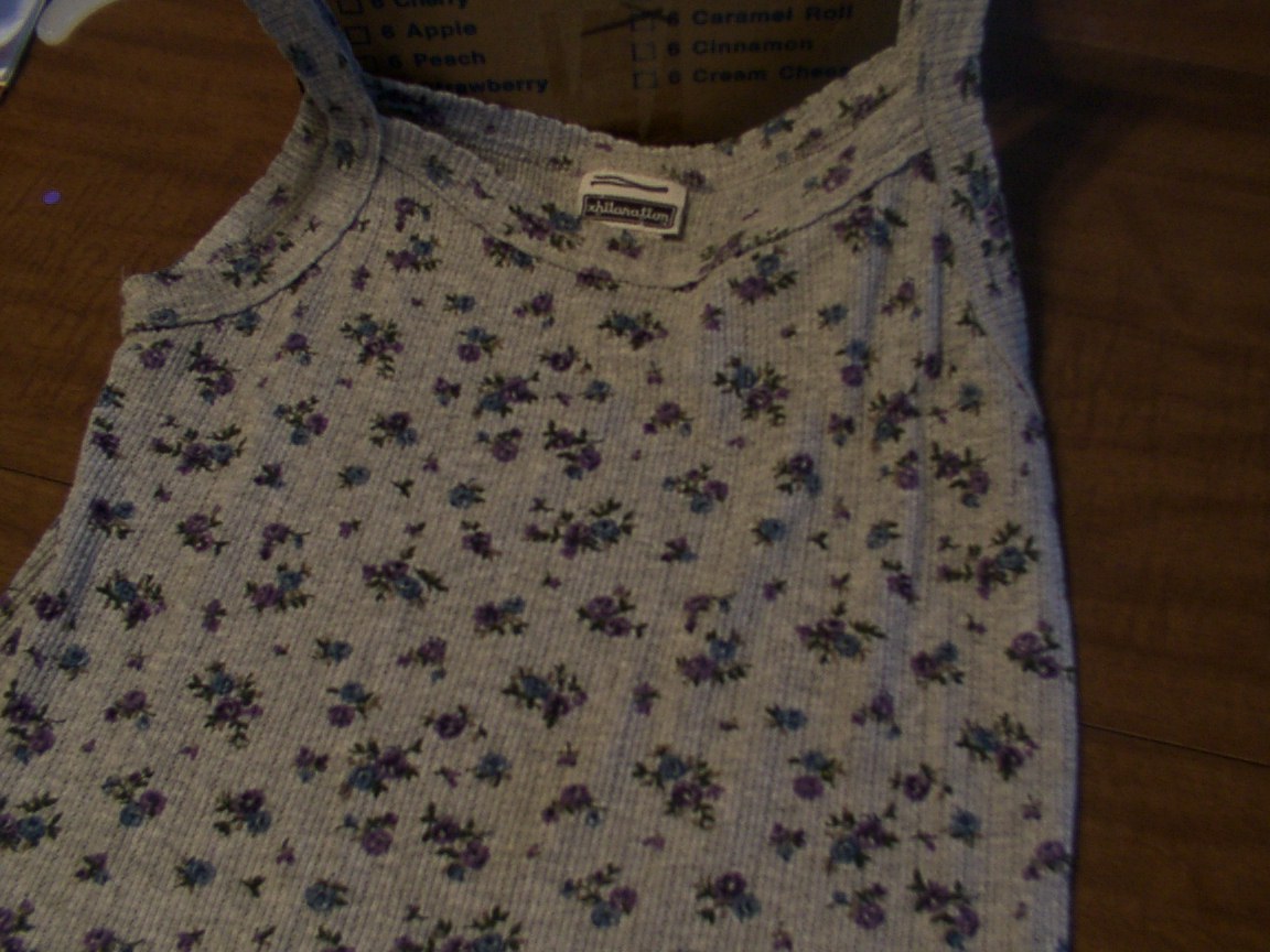 Grey spaghetti strap top size 14-16